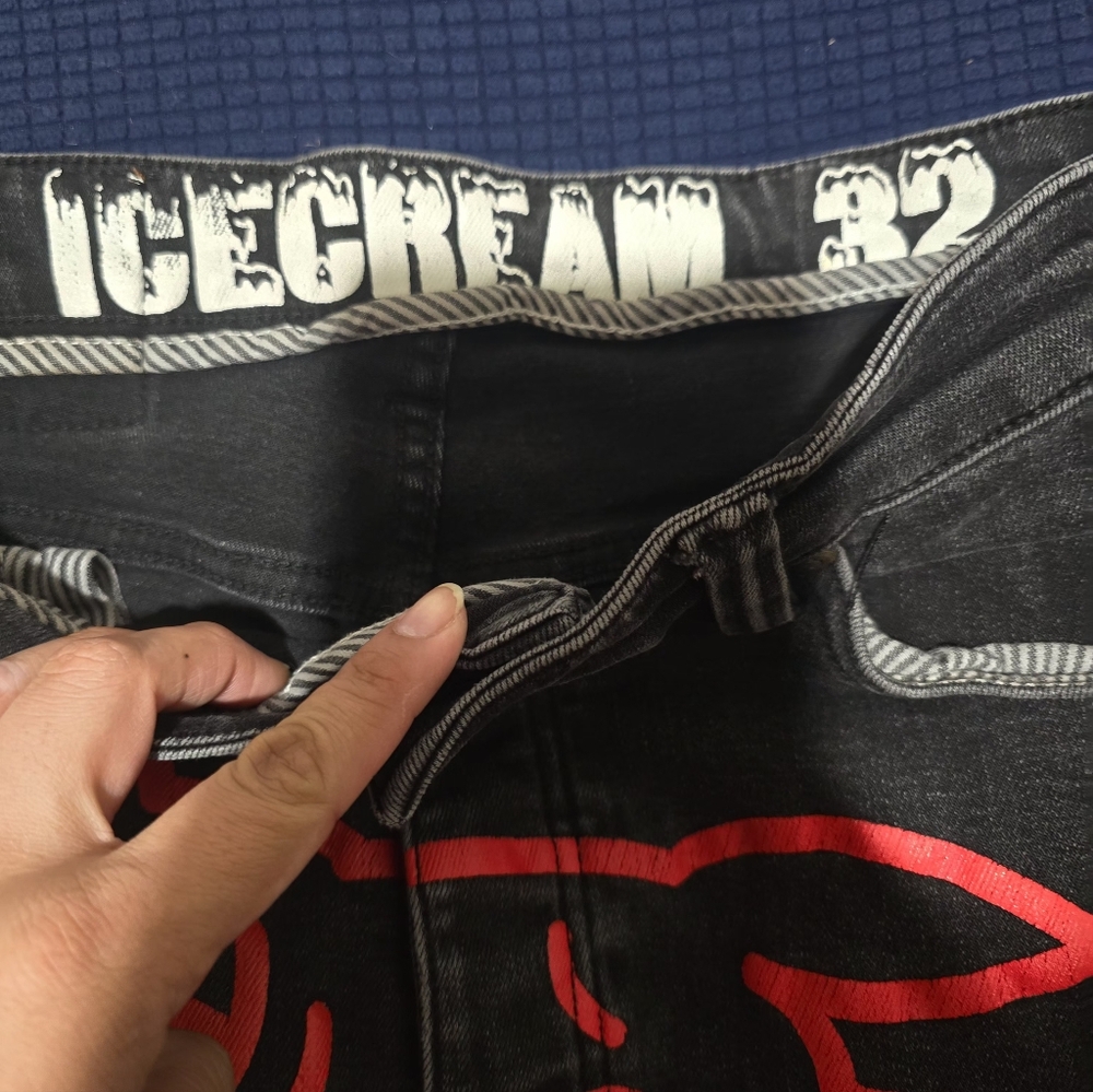 Ice cream Stress Black Running Dog Jeans - Picture 6 of 11